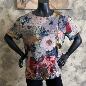 📺 Vintage 90”s Floral Watercolor Blouse, Small